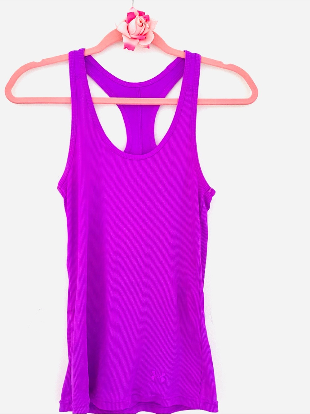 💕Pretty Ribbed Purple Racerback Tank Top SZ S - Picture 6 of 10